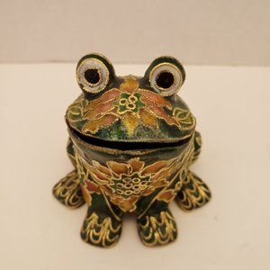 Victorian Treasures Metal Frog Figurine Decor